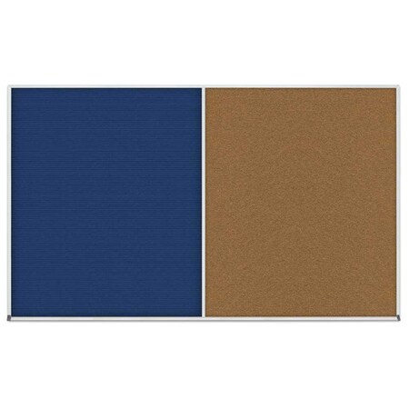 United Visual Products Enclosed Corkboard, 1 Door, 48"x36", 4" Fra UV3402-SATIN-CORK